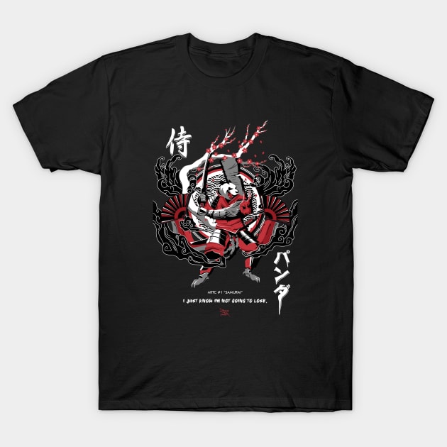 Samurai Panda T-Shirt by zerose